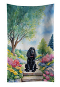 Cocker Spaniel Spring Path Kitchen Towel Velour Plush Front and Cotton Loop Back Machine Washable