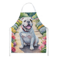 English Bulldog Spring Path Apron Cooking Kitchen Server Baking Crafts Gardening for Adult Women Men, Unisex, Large, Multicolor