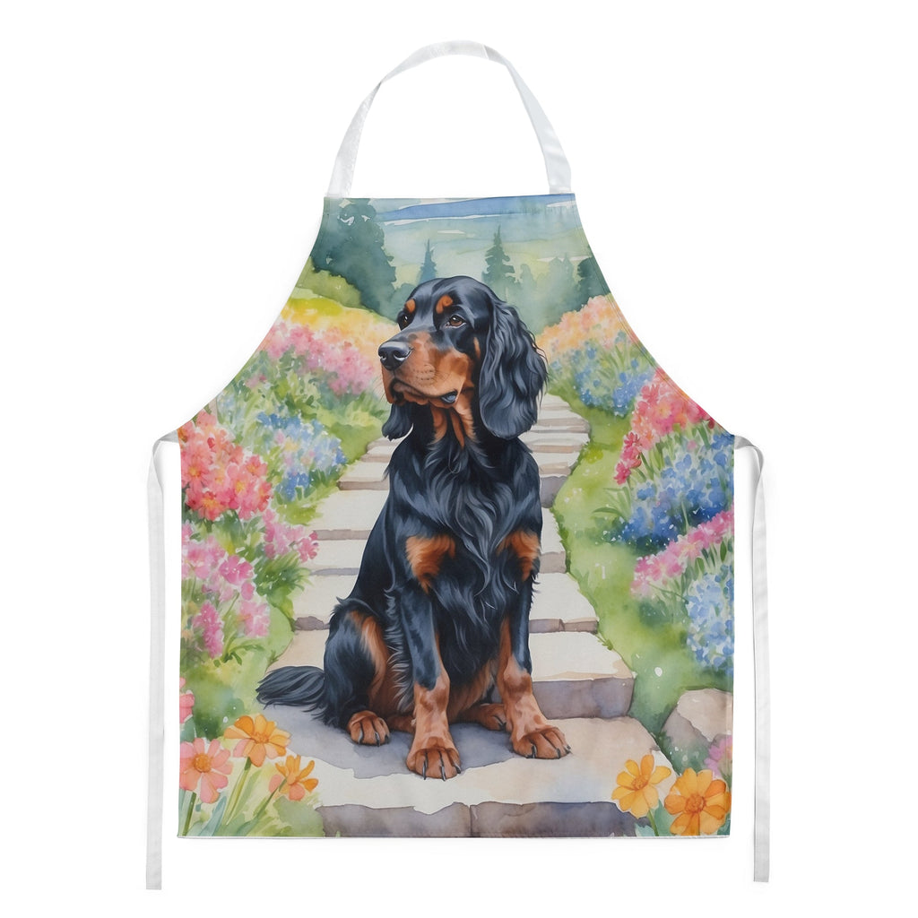 Gordon Setter Spring Path Apron Cooking Kitchen Server Baking Crafts Gardening for Adult Women Men, Unisex, Large, Multicolor