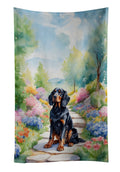 Gordon Setter Spring Path Kitchen Towel Velour Plush Front and Cotton Loop Back Machine Washable