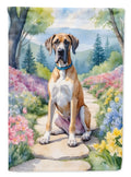 Great Dane Spring Path House Flag 28x40 Porch Sleeve Pole Decorative Outside Yard Banner Artwork Wall Hanging, Polyester