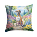 Great Dane Spring Path Decorative Throw Pillow 18x18 Indoor Outdoor Accent Cushion, Fabric Cover with Insert for Sofa, Bed, Porch & Living Room