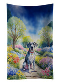 Great Dane Spring Path Kitchen Towel Velour Plush Front and Cotton Loop Back Machine Washable