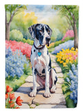 Great Dane Spring Path House Flag 28x40 Porch Sleeve Pole Decorative Outside Yard Banner Artwork Wall Hanging, Polyester