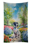 Great Dane Spring Path Kitchen Towel Velour Plush Front and Cotton Loop Back Machine Washable