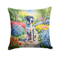 Great Dane Spring Path Decorative Throw Pillow 18x18 Indoor Outdoor Accent Cushion, Fabric Cover with Insert for Sofa, Bed, Porch & Living Room