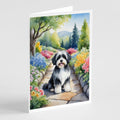 Havanese Spring Path Greeting Cards Pack of 8 Blank Cards with Envelopes Whimsical A7 Size 5x7