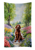 Irish Setter Spring Path Kitchen Towel Velour Plush Front and Cotton Loop Back Machine Washable