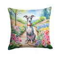 Italian Greyhound Spring Path Decorative Throw Pillow 18x18 Indoor Outdoor Accent Cushion, Fabric Cover with Insert for Sofa, Bed, Porch & Living Room