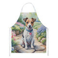 Jack Russell Terrier Spring Path Apron Cooking Kitchen Server Baking Crafts Gardening for Adult Women Men, Unisex, Large, Multicolor