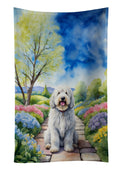 Komondor Spring Path Kitchen Towel Velour Plush Front and Cotton Loop Back Machine Washable