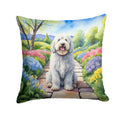 Komondor Spring Path Decorative Throw Pillow 18x18 Indoor Outdoor Accent Cushion, Fabric Cover with Insert for Sofa, Bed, Porch & Living Room