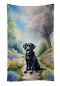Labrador Retriever Spring Path Kitchen Towel Velour Plush Front and Cotton Loop Back Machine Washable