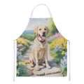 Labrador Retriever Spring Path Apron Cooking Kitchen Server Baking Crafts Gardening for Adult Women Men, Unisex, Large, Multicolor