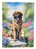 Leonberger Spring Path House Flag 28x40 Porch Sleeve Pole Decorative Outside Yard Banner Artwork Wall Hanging, Polyester