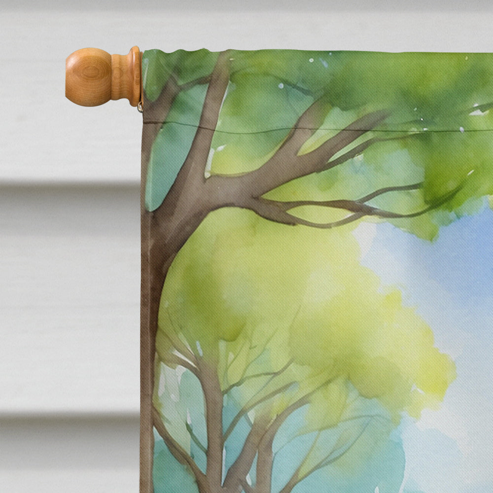 Manchester Terrier Spring Path House Flag 28x40 Porch Sleeve Pole Decorative Outside Yard Banner Artwork Wall Hanging, Polyester
