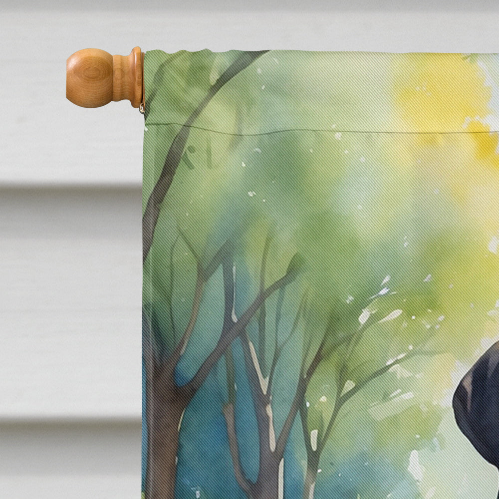 Mastiff Spring Path House Flag 28x40 Porch Sleeve Pole Decorative Outside Yard Banner Artwork Wall Hanging, Polyester