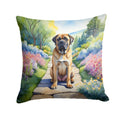 Mastiff Spring Path Decorative Throw Pillow 18x18 Indoor Outdoor Accent Cushion, Fabric Cover with Insert for Sofa, Bed, Porch & Living Room