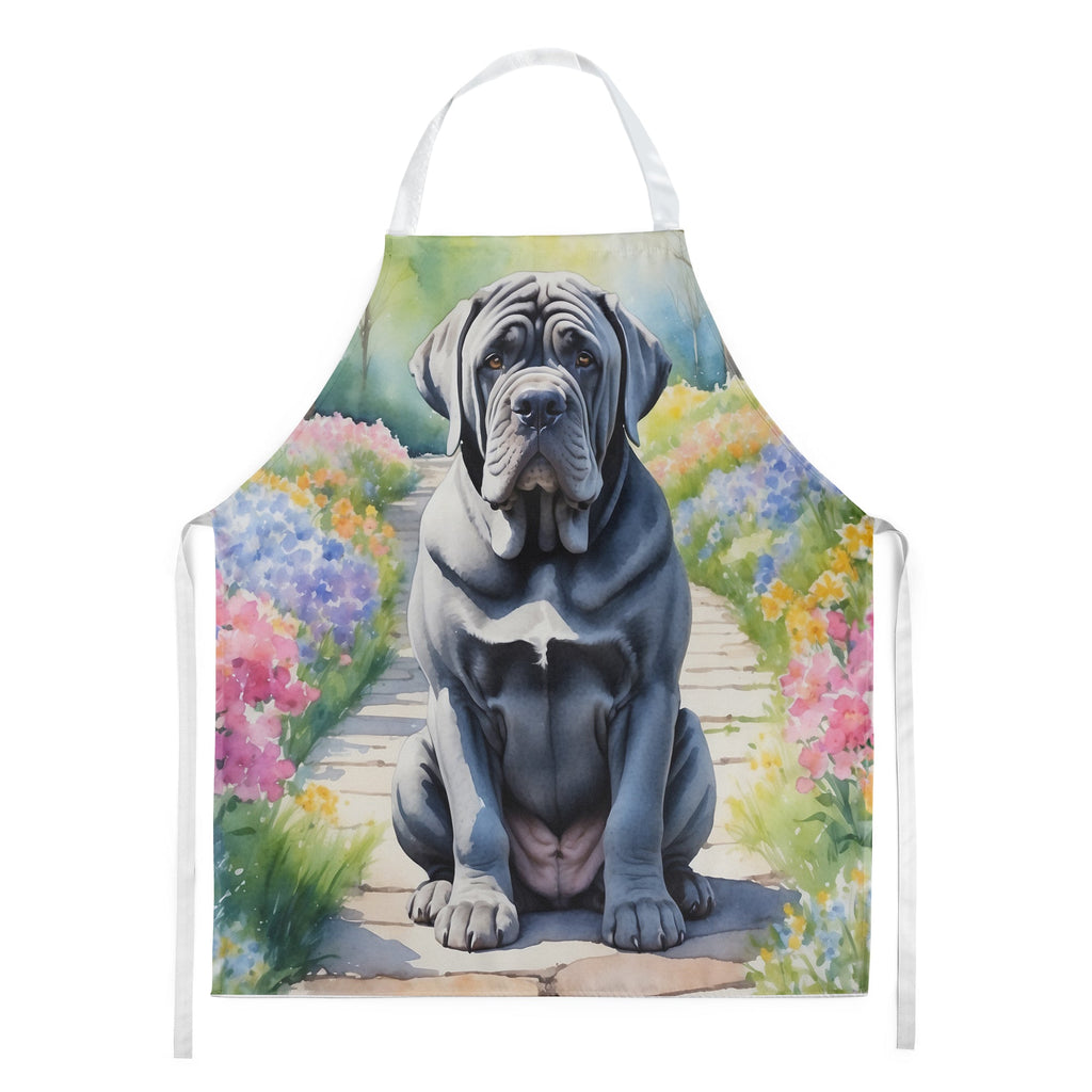 Neapolitan Mastiff Spring Path Apron Cooking Kitchen Server Baking Crafts Gardening for Adult Women Men, Unisex, Large, Multicolor