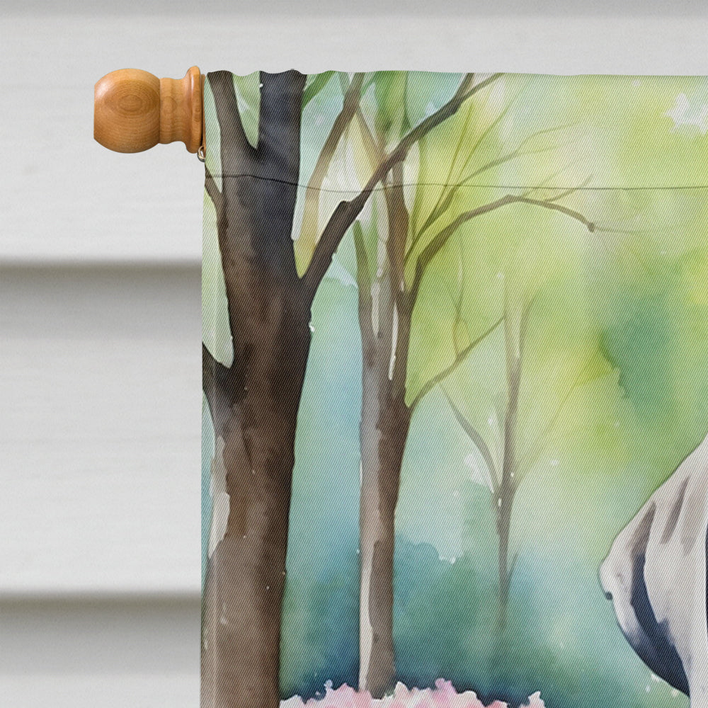 Neapolitan Mastiff Spring Path House Flag 28x40 Porch Sleeve Pole Decorative Outside Yard Banner Artwork Wall Hanging, Polyester