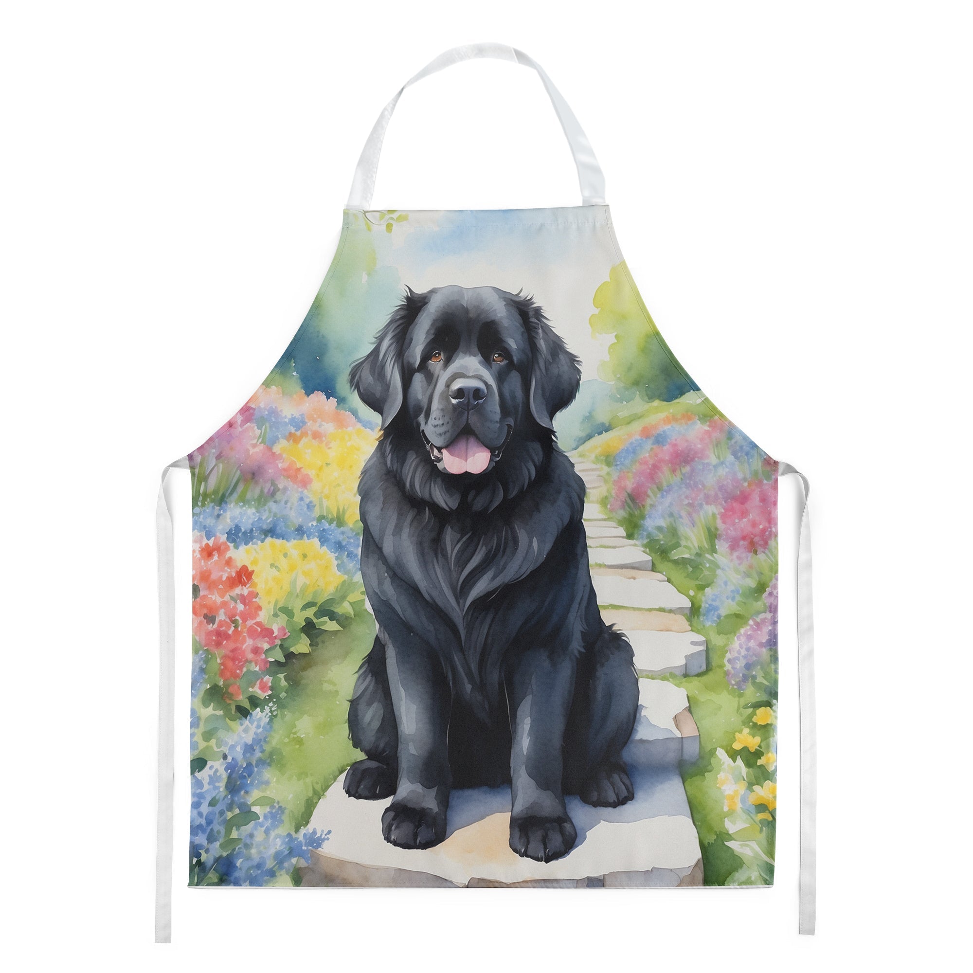 Newfoundland Spring Path Apron Cooking Kitchen Server Baking Crafts Gardening for Adult Women Men, Unisex, Large, Multicolor