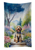 Otterhound Spring Path Kitchen Towel Velour Plush Front and Cotton Loop Back Machine Washable
