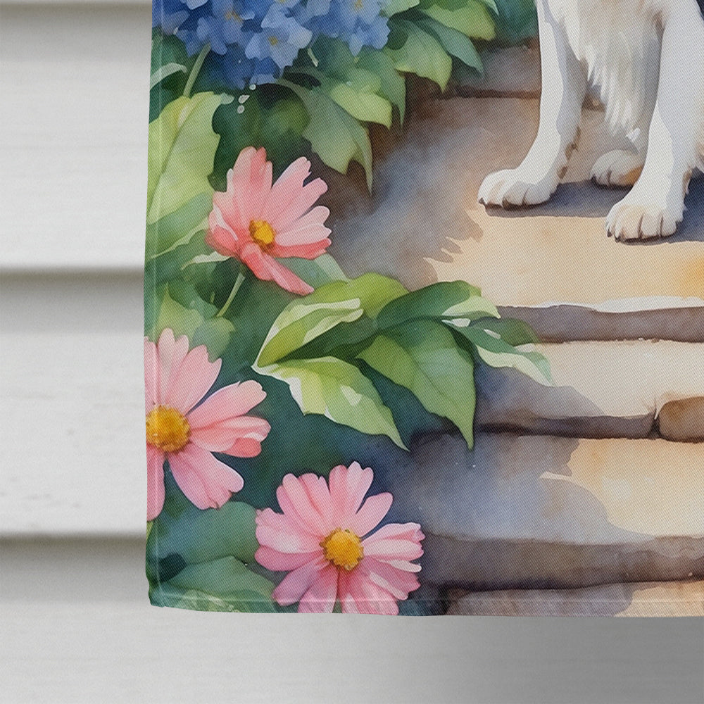 Papillon Spring Path House Flag 28x40 Porch Sleeve Pole Decorative Outside Yard Banner Artwork Wall Hanging, Polyester