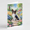 Papillon Spring Path Greeting Cards Pack of 8 Blank Cards with Envelopes Whimsical A7 Size 5x7