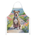 Pit Bull Terrier Spring Path Apron Cooking Kitchen Server Baking Crafts Gardening for Adult Women Men, Unisex, Large, Multicolor