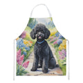 Black Poodle Spring Path Apron Cooking Kitchen Server Baking Crafts Gardening for Adult Women Men, Unisex, Large, Multicolor