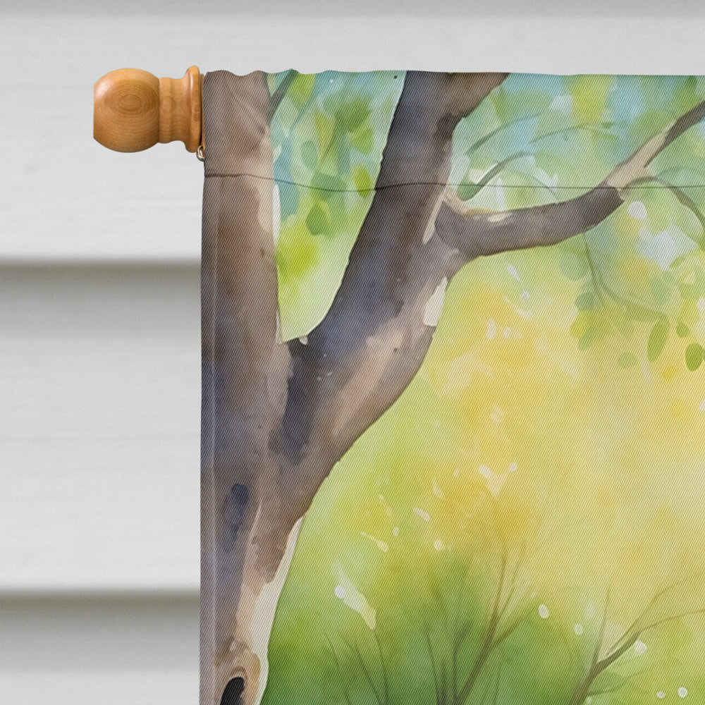 Puli Spring Path House Flag 28x40 Porch Sleeve Pole Decorative Outside Yard Banner Artwork Wall Hanging, Polyester