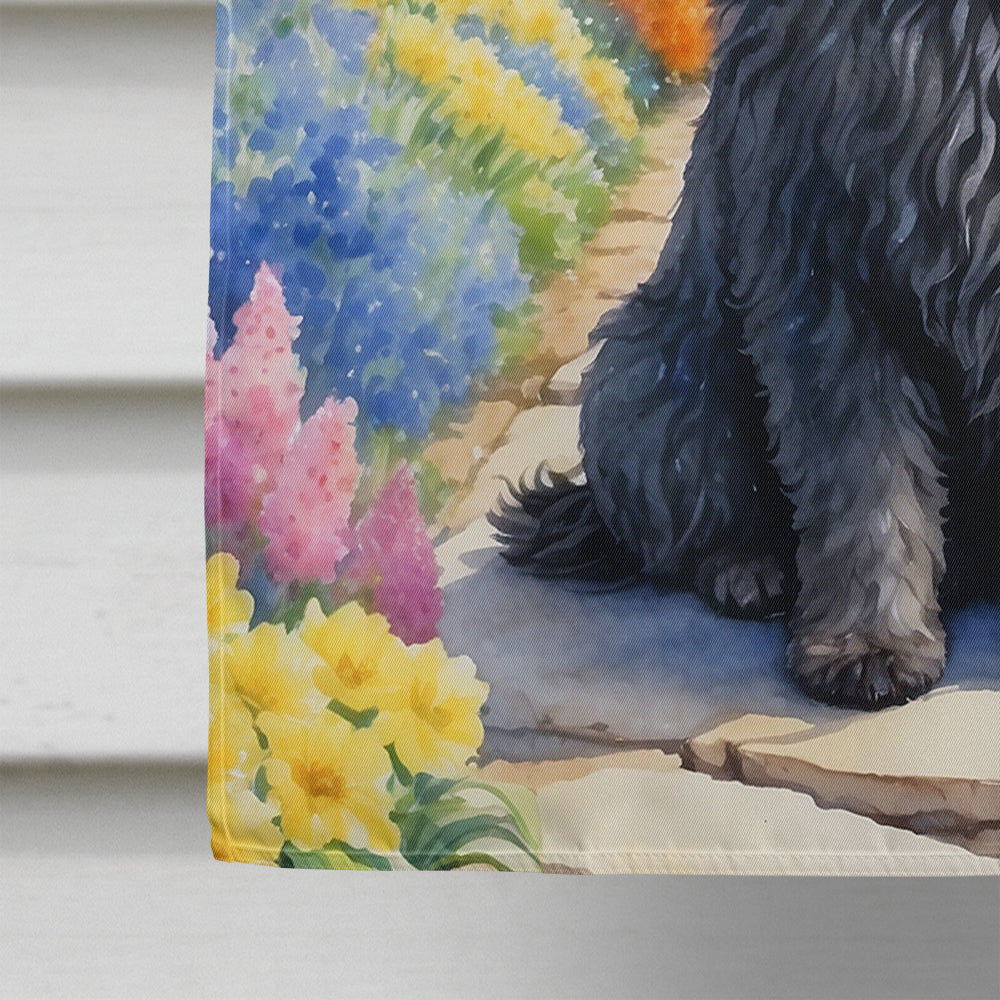 Puli Spring Path House Flag 28x40 Porch Sleeve Pole Decorative Outside Yard Banner Artwork Wall Hanging, Polyester