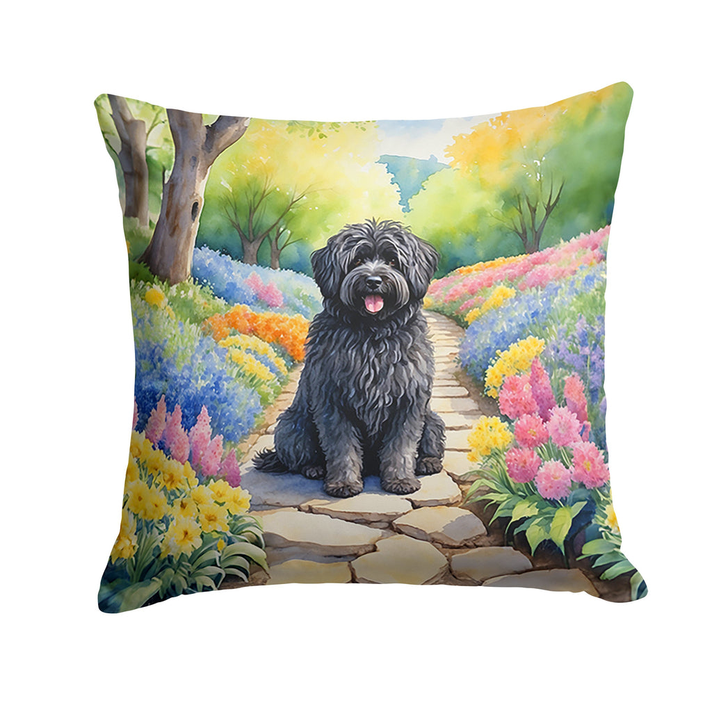 Puli Spring Path Decorative Throw Pillow 18x18 Indoor Outdoor Accent Cushion, Fabric Cover with Insert for Sofa, Bed, Porch & Living Room