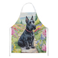 Scottish Terrier Spring Path Apron Cooking Kitchen Server Baking Crafts Gardening for Adult Women Men, Unisex, Large, Multicolor