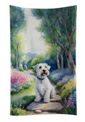 Sealyham Terrier Spring Path Kitchen Towel Velour Plush Front and Cotton Loop Back Machine Washable
