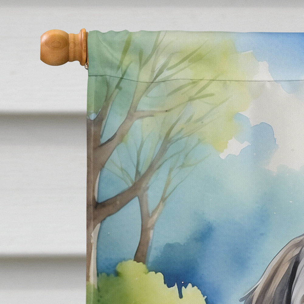 Shih Tzu Spring Path House Flag 28x40 Porch Sleeve Pole Decorative Outside Yard Banner Artwork Wall Hanging, Polyester