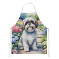 Shih Tzu Spring Path Apron Cooking Kitchen Server Baking Crafts Gardening for Adult Women Men, Unisex, Large, Multicolor