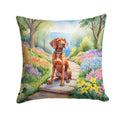 Vizsla Spring Path Decorative Throw Pillow 18x18 Indoor Outdoor Accent Cushion, Fabric Cover with Insert for Sofa, Bed, Porch & Living Room