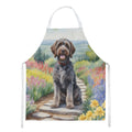 Wirehaired Pointing Griffon Spring Path Apron Cooking Kitchen Server Baking Crafts Gardening for Adult Women Men, Unisex, Large, Multicolor