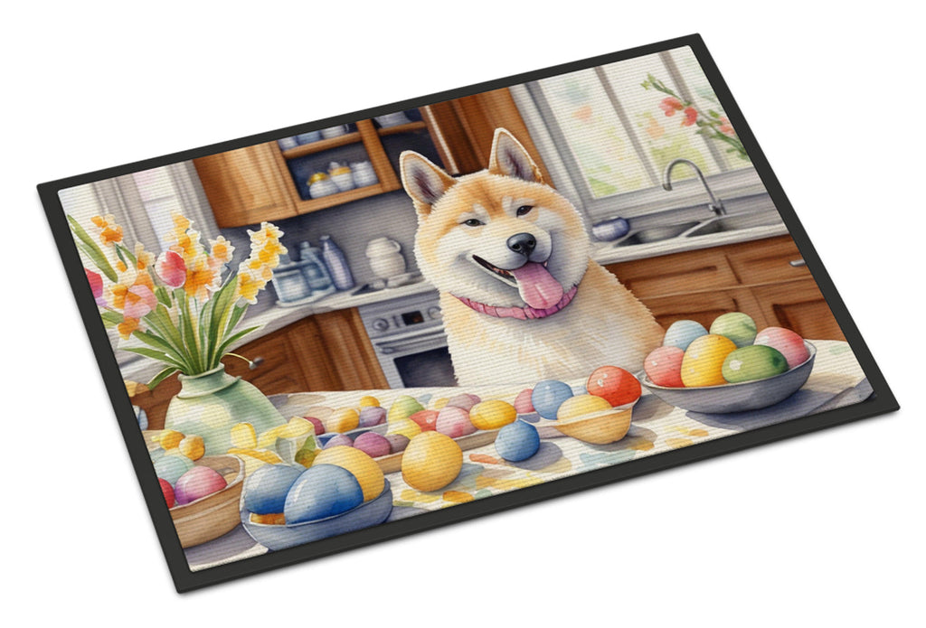 Decorating Easter Akita Doormat Indoor Outdoor 24H X 36W Front Door Mat Rugs for Entryway, Non Slip Washable Low Pile,