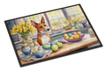Decorating Easter Basenji Doormat Indoor Outdoor 24H X 36W Front Door Mat Rugs for Entryway, Non Slip Washable Low Pile,