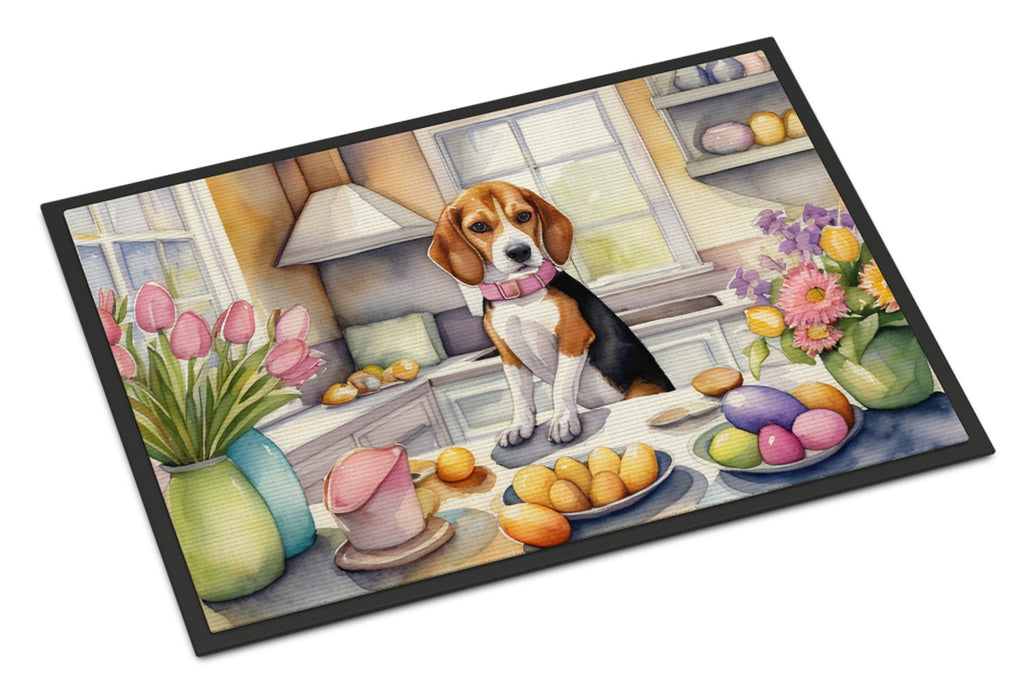Decorating Easter Beagle Doormat Indoor Outdoor 18H X 27W Front Door Mat Rugs for Entryway, Non Slip Washable