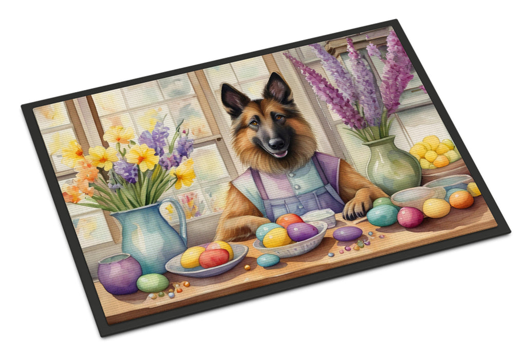 Decorating Easter Belgian Tervuren Doormat Indoor Outdoor 24H X 36W Front Door Mat Rugs for Entryway, Non Slip Washable Low Pile,