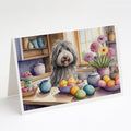 Decorating Easter Bergamasco Sheepdog Greeting Cards Pack of 8 Blank Cards with Envelopes Whimsical A7 Size 5x7