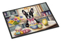 Decorating Easter Boston Terrier Doormat Indoor Outdoor 24H X 36W Front Door Mat Rugs for Entryway, Non Slip Washable Low Pile,