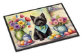 Decorating Easter Cairn Terrier Doormat Indoor Outdoor 18H X 27W Front Door Mat Rugs for Entryway, Non Slip Washable