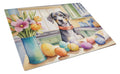 Decorating Easter Catahoula Cutting Board Tempered Glass Kitchen Cutting Surface, Heat Resistant Chopping, Non-Slip Feet, Food Prep & Serving