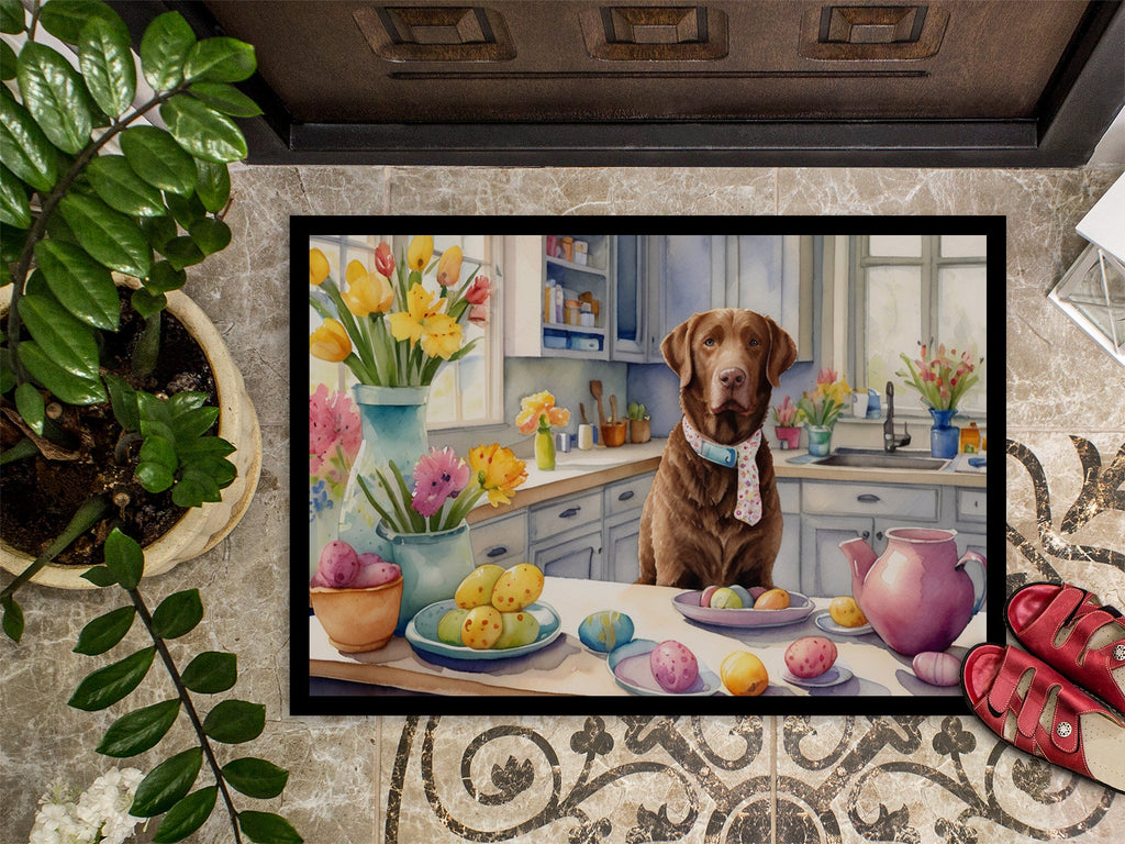 Decorating Easter Chesapeake Bay Retriever Doormat Indoor Outdoor 18H X 27W Front Door Mat Rugs for Entryway, Non Slip Washable