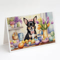 Decorating Easter Chihuahua Greeting Cards Pack of 8 Blank Cards with Envelopes Whimsical A7 Size 5x7