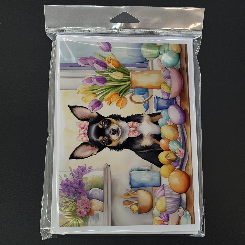 Decorating Easter Chihuahua Greeting Cards Pack of 8 Blank Cards with Envelopes Whimsical A7 Size 5x7